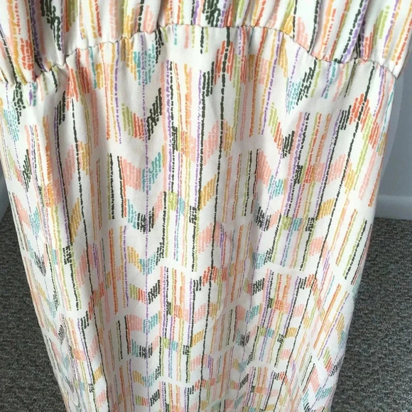 Parker Georgette silk halter maxi dress chevron Size S - Picture 8 of 12